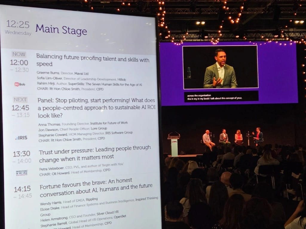 Rahim Hirji on the main stage at the CIPD Festival of Work