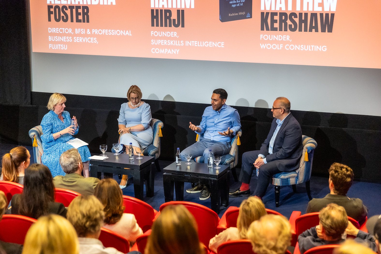 Rahim Hirji on a panel at Oystercatchers, London
