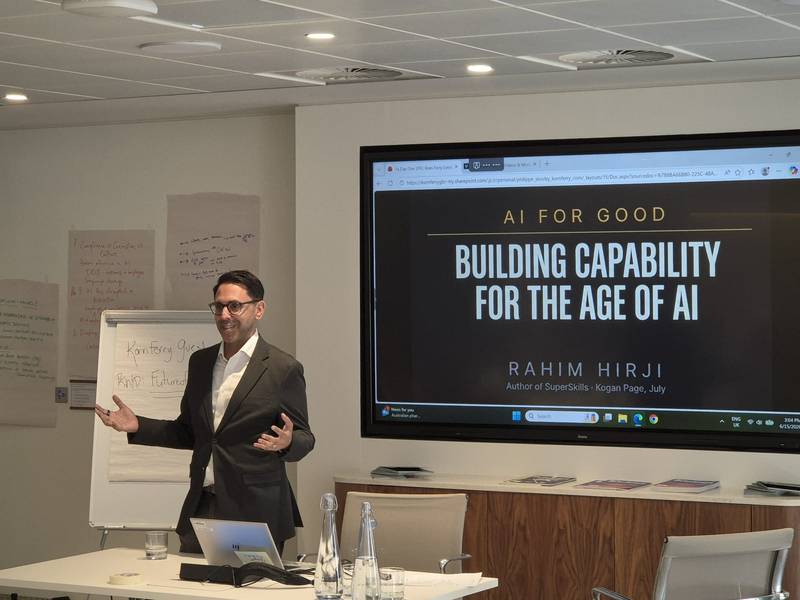 Rahim Hirji SuperSkills keynote presentation Korn Ferry AI for Good